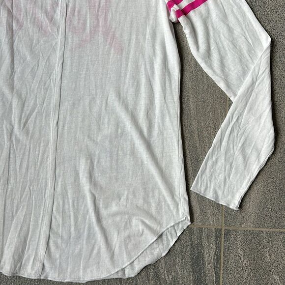 NWT Chaser “Love” Long Sleeve Tee Breast Cancer Awareness Pink Ribbon Graphic M - Picture 10 of 13